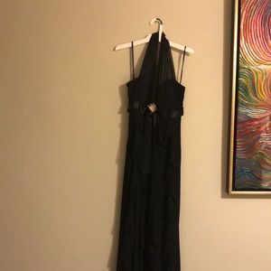 Black formal halter gown